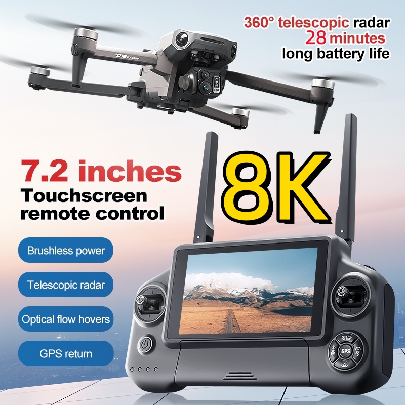 Drone Camera Night Vision - Drone RC Quadcopter 8K 3 Axis