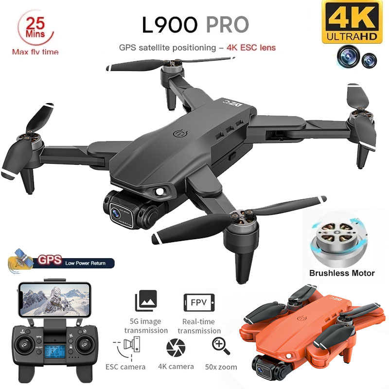 Drone Camera Wide Angle - L900 Pro Drone mainan kamera ganda
