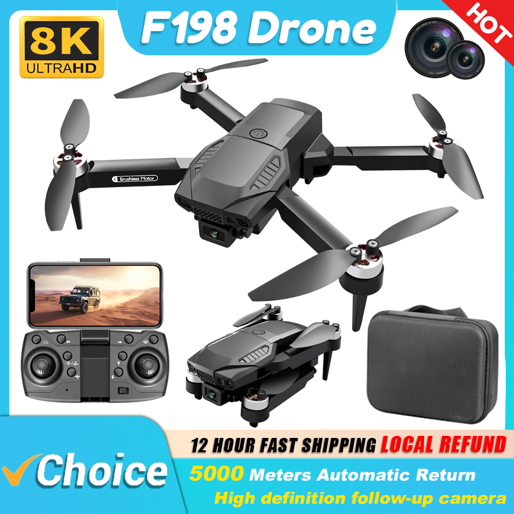 Drone Camera Wide Angle - F198 Drone kamera ganda profesional, Quadcopter