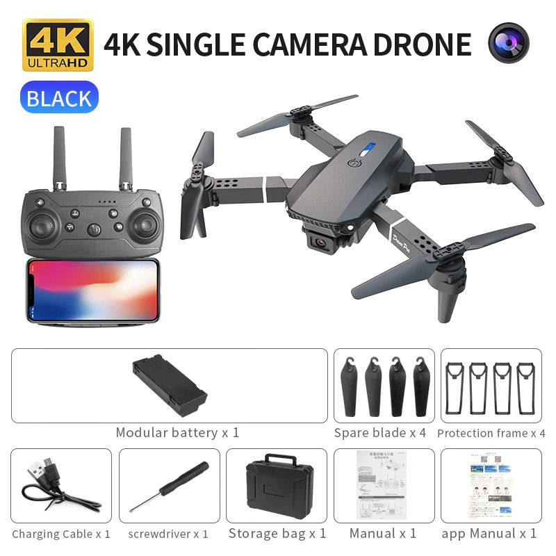 Drone Camera Wide Angle - E88 Pro Drone Lipat Cerdas Mendukung