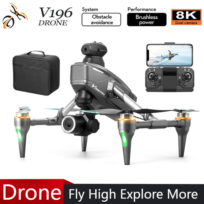 Drone Camera With Gimbal - 2025 V196 Drone Penghindar Rintangan Otomatis