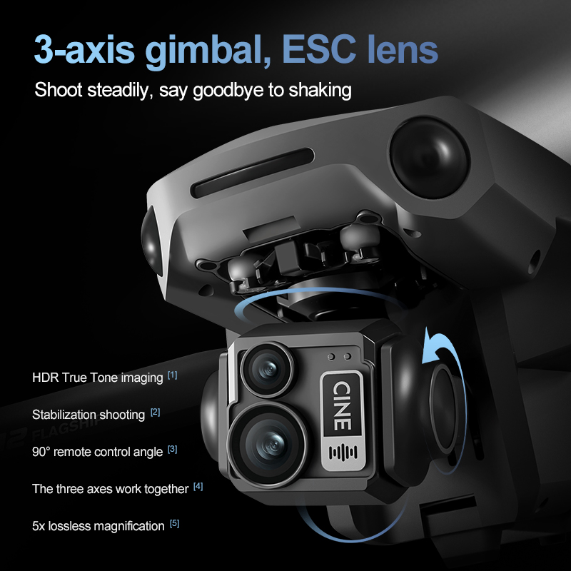 Drone RC Quadcopter 8K 3 Axis  - Drone Camera Night Vision ulasan dan harga