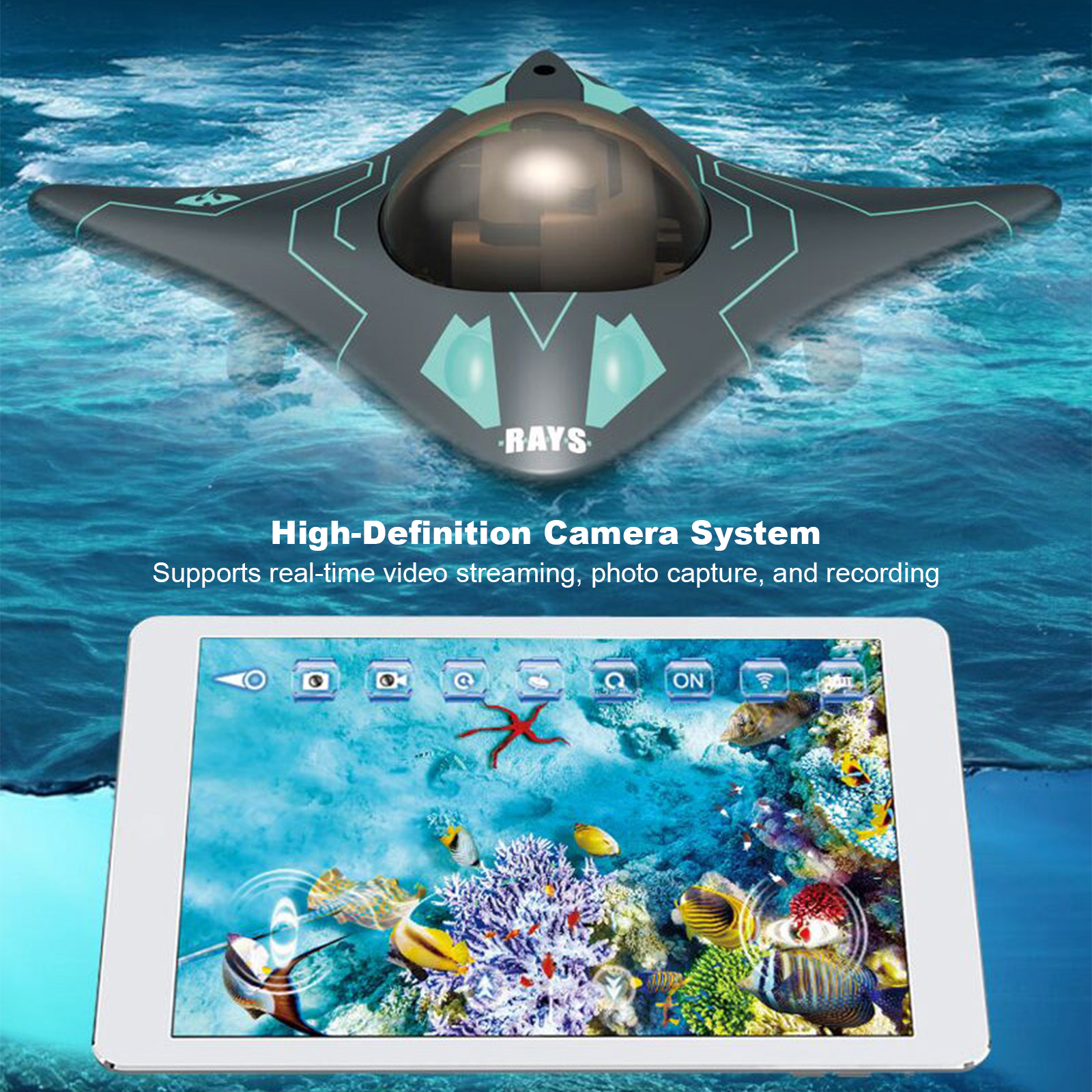 Perahu RC dengan Kontrol Aplik - Drone Camera Waterproof ulasan dan harga