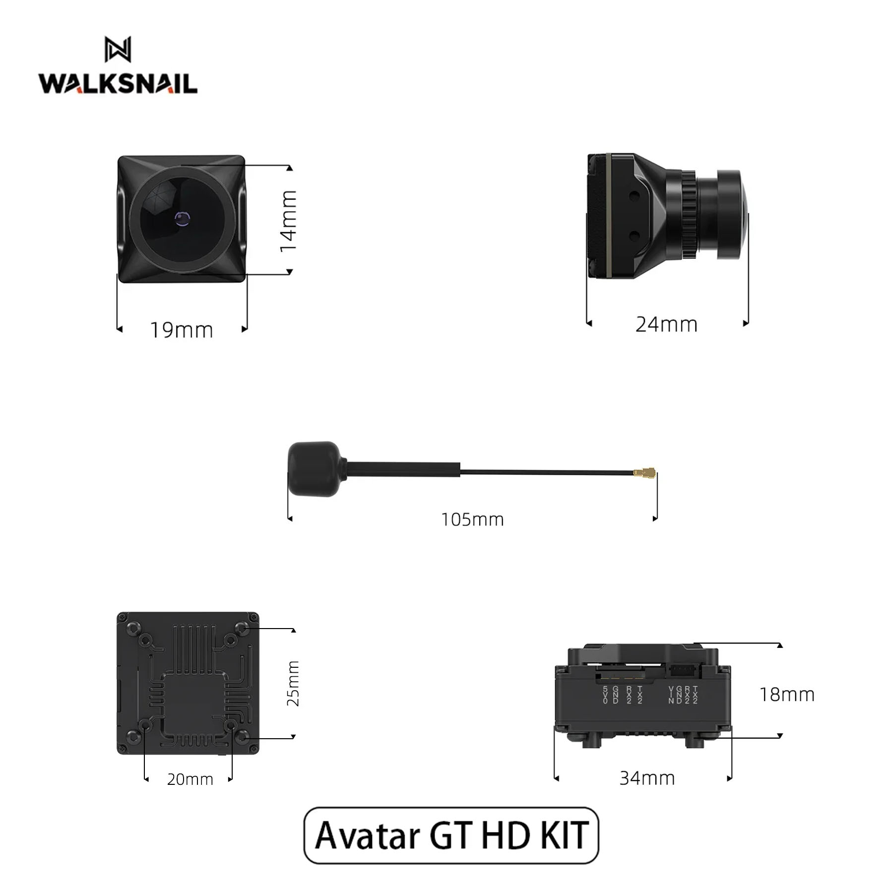 Walksnail Avatar GT HD KIT 2W  - Drone Camera Hd ulasan dan harga