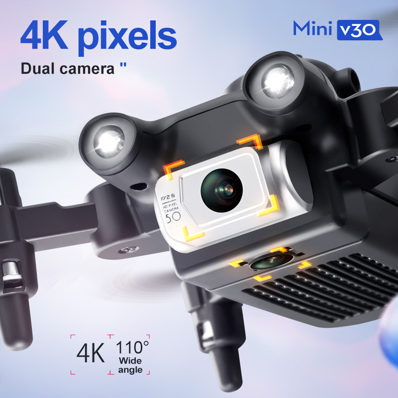 Drone FPV Mini V30 WiFi, Quadc - Drone Camera Wide Angle ulasan dan harga