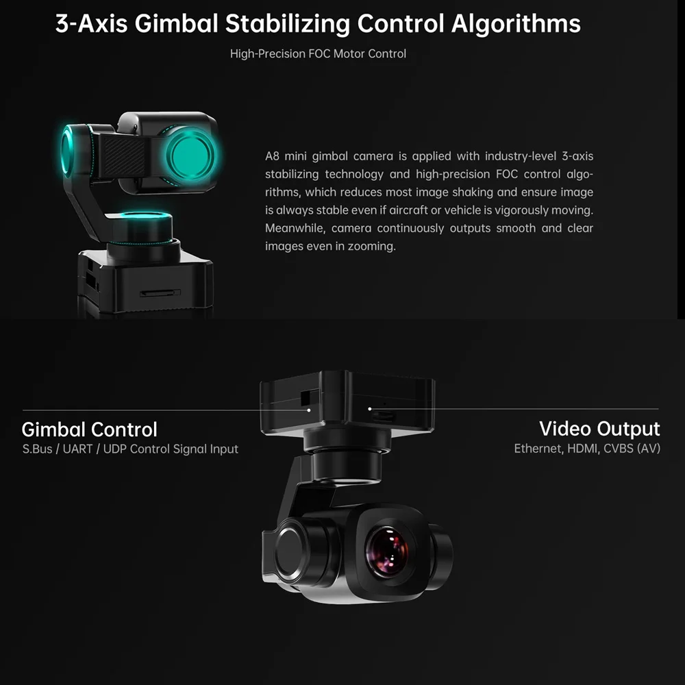 Kamera Gimbal SIYI A8 Mini 4K  - Drone Camera Vlog ulasan dan harga