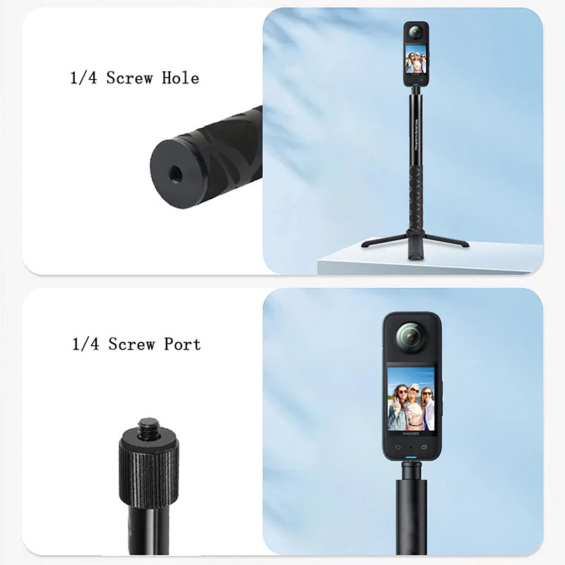 Tongkat Selfie tak terlihat un - Drone Camera Action ulasan dan harga