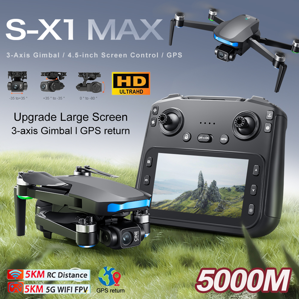 Drone Baru S-X1 MAX GPS 8K Pro - Drone Camera Professional ulasan dan harga