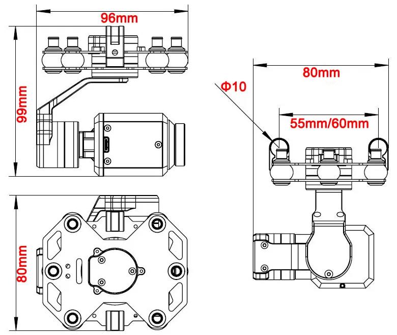 Gimbal 3-axis Tarot TL3T20 640 - Drone Camera Thermal ulasan dan harga
